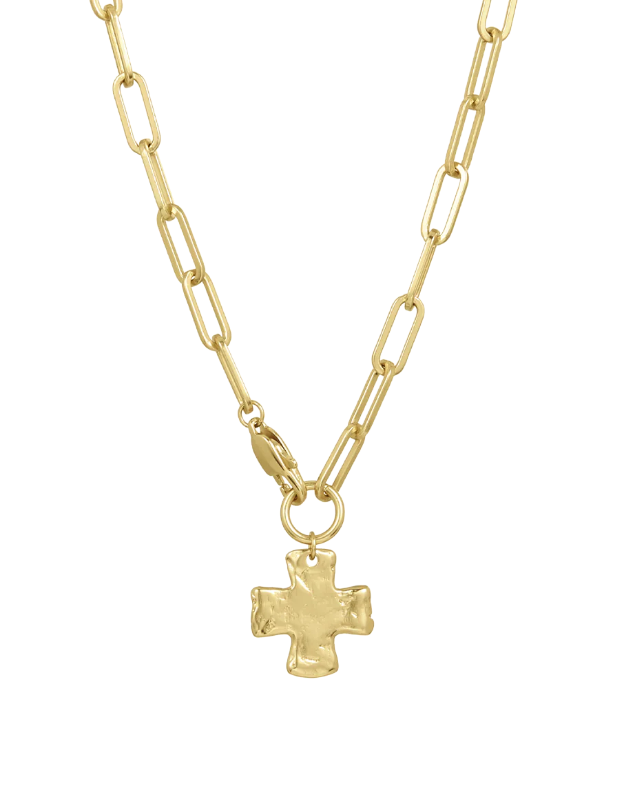 Chunky Cross Chain Necklace