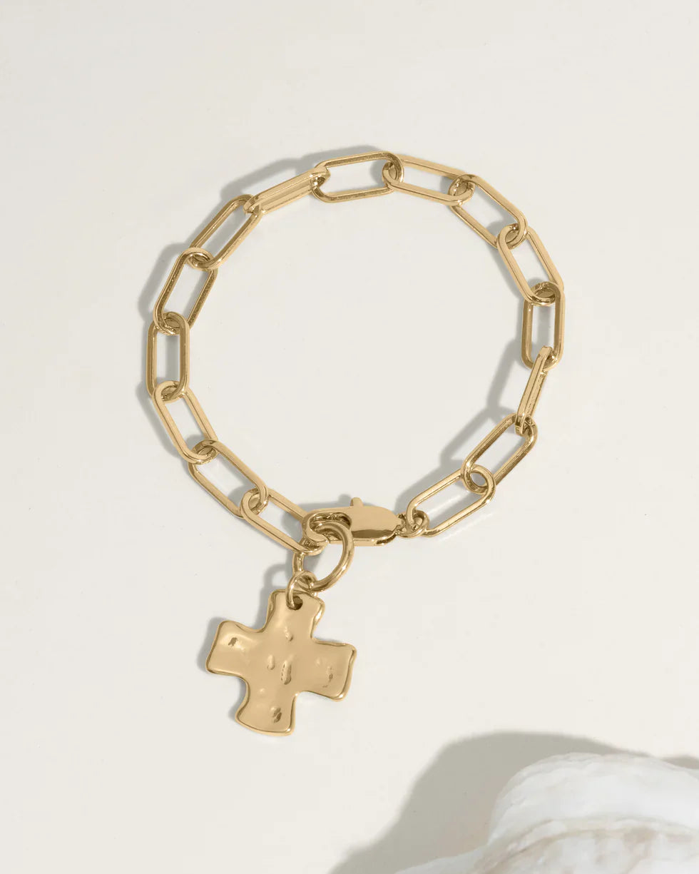 Chunky Cross Chain Bracelet